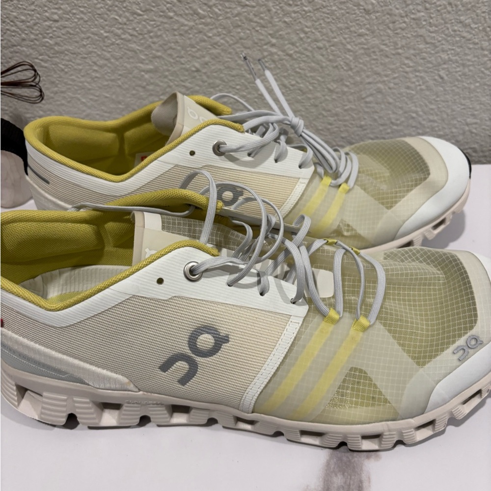 On Running Sneakers in White and Yellow